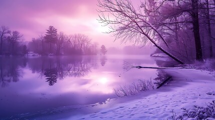 beautiful see in purple background,