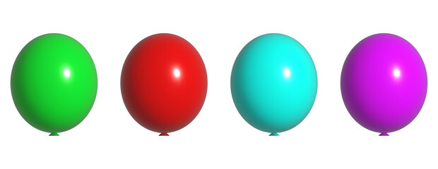 Illustration circular balloons party balloons of different colours