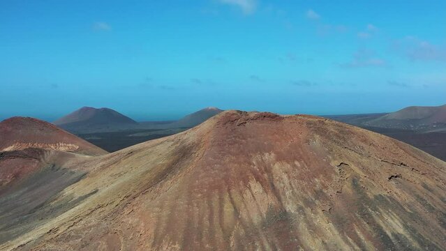 volcans &agrave; Lanzarote, canaries, Espagne	