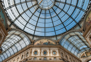 Galleria Vittorio Emanuele II shopping mall, Milan, italy.