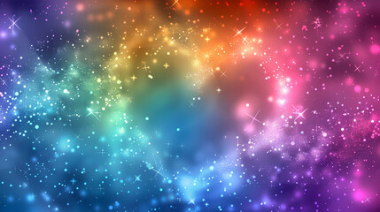 Naklejka premium light stars with rainbow colours creating a heart