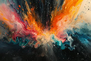 Fotobehang Explosion of Color: Abstract Burst © Louis Deconinck