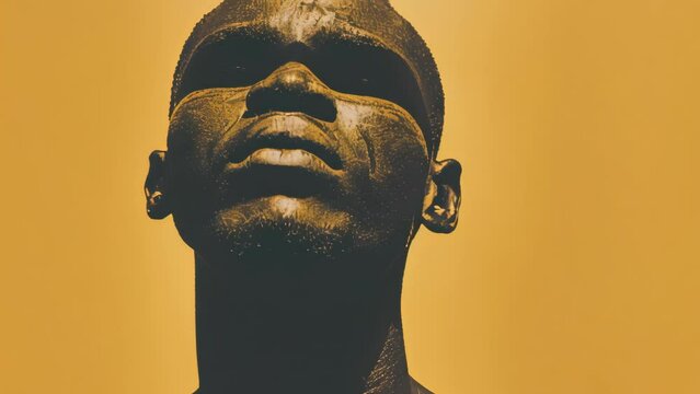 A creatively minimal representation of Black History Month concept background.