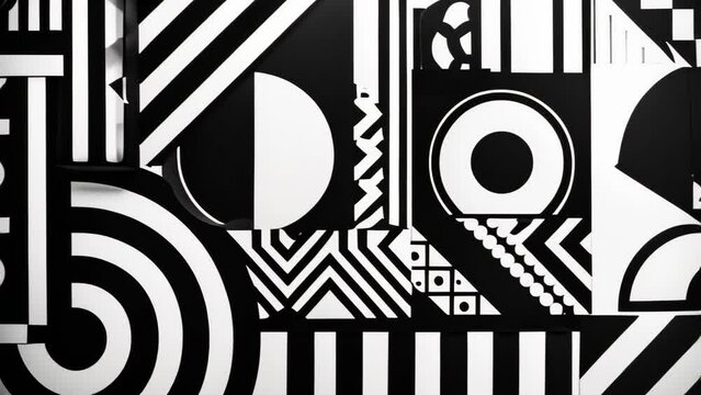 Black History Month concept featuring a geometric composition with bold shapes and patterns.
