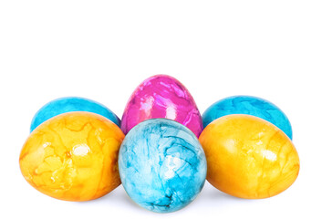 Easter eggs isolated on white background - 754573719