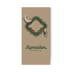 Ramadan celebration holiday social media stories vector