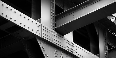 Steel Framework of Modern Architecture. Generative ai