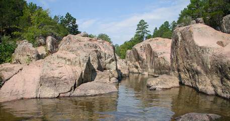 Fototapeta na wymiar Rocks in the River