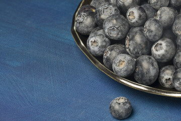 photo of Fresh blueberries on background