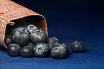 photo of Fresh blueberries on background