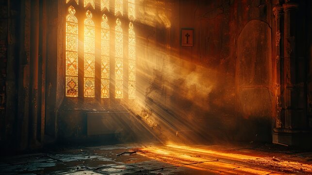 light going through a church window 