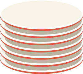 쌓여있는 접시들