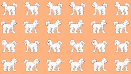 pattern with poodle dogs