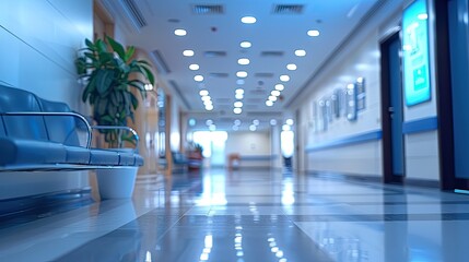 abstract blurred clinic interior background  - obrazy, fototapety, plakaty