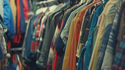 vintage second hand clothing store