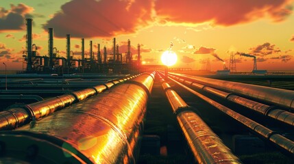 Crude oil refinery utilizing pipeline transportation