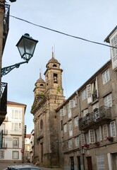 Fototapeta na wymiar Iglesia de San Miguel dos Ogros en Santiago de Compostela, Galicia
