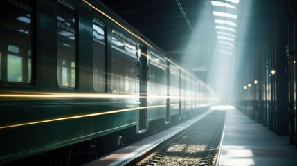 The concept of railroad travel and transportation. The idyll of traveling, the atmosphere of railway stations, the passion of trains, the amazing view and scenery from the train windows.