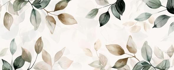 Abstract flower watercolor luxury art background. AI generated image
