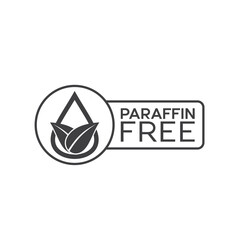 symbol of paraffin free, paraffin free icon, vector art.