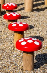 toadstools on a children's playground