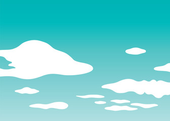 シンプルな空の背景イラスト素材