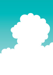 シンプルな空の背景イラスト素材