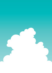 シンプルな空の背景イラスト素材