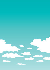 シンプルな空の背景イラスト素材