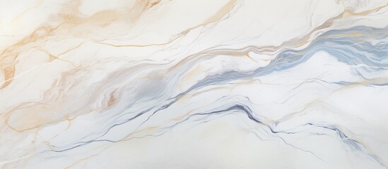 Obraz premium This close-up shot showcases the intricate details of a light marble textured surface commonly used in interior wall and floor tiles. The smooth veins and unique patterns of the marble create a
