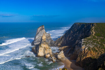 Praia da Ursa beach in Sintra, Portugal