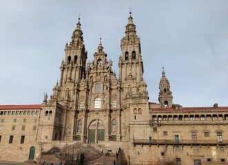 Fototapeta na wymiar Fachada de la Catedral de Santiago de Compostela, Galicia