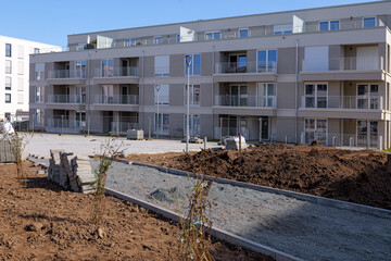 new housing area, housebuilding