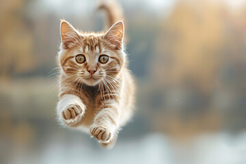 Fototapeta premium cute kittens running towards the camera
