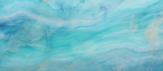 Obraz premium This painting features vibrant blue and white paint creating a striking design on a wall. The colors blend seamlessly, creating a dynamic and visually appealing pattern.