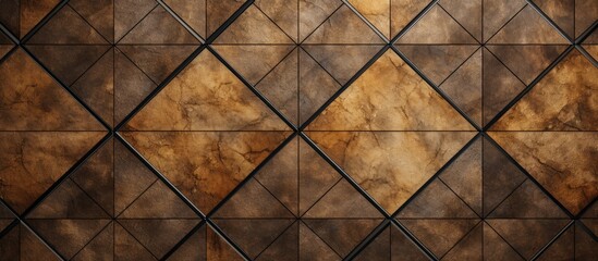 A classic brown and black wall with a prominent pattern, adding depth and character to the space. The intricate design creates a visually appealing texture that enhances the overall aesthetic.