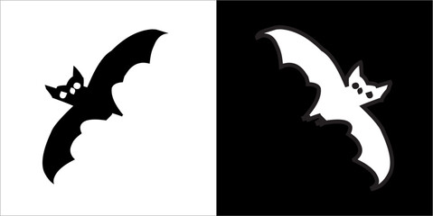 Illustration vector graphics of bat icon