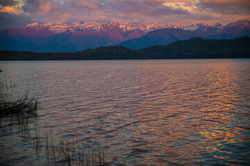 Twilight Glow on Rara Lake with Himalayan Horizon, Mugu, Nepal