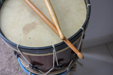 drums for playing with a piper in Galicia, Spain