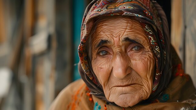 A Portrait of Iranian Village Elder woman