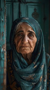 A Portrait of Iranian Village Elder woman
