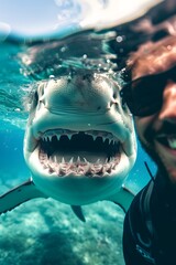 selfie of Shark and the Smiling Man