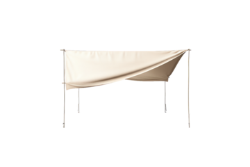 Isolated umbrella on beach, 