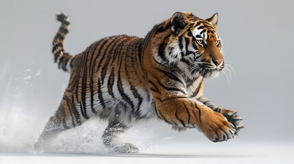 Fototapeta premium side view Portrait of a running tiger