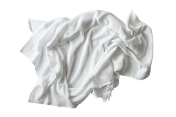 Obraz premium White cloth on crumpled white paper with nobody around