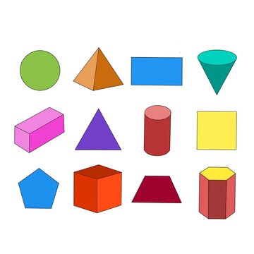 Icon Basic Geometric shape vector Illustration. Isolated on white