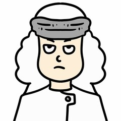 cartoon old man wearing a costume