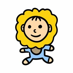cute little baby character illustration design