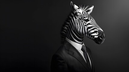 dressed-Up Zebra in suit