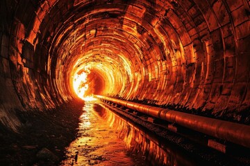 A long tunnel made of fire.